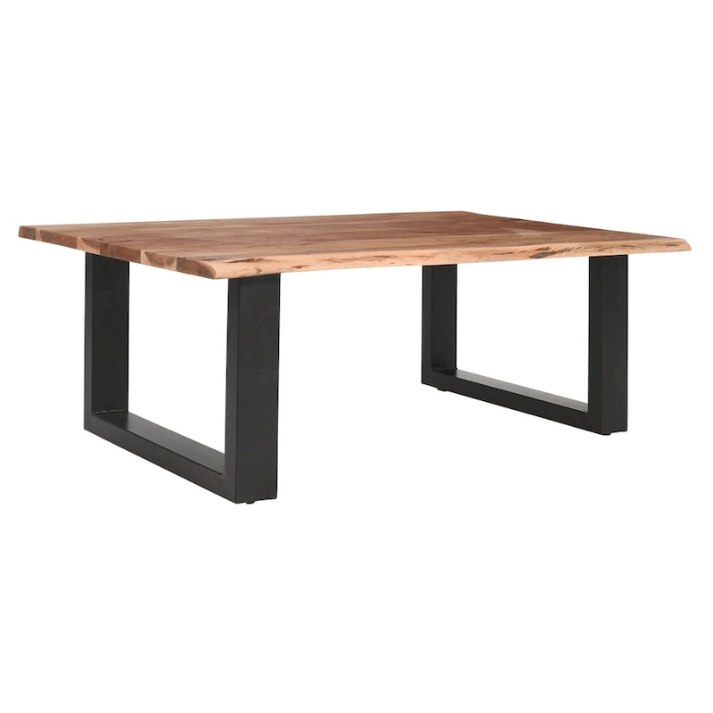 Table basse Acacia Farmhouse, bords bruts