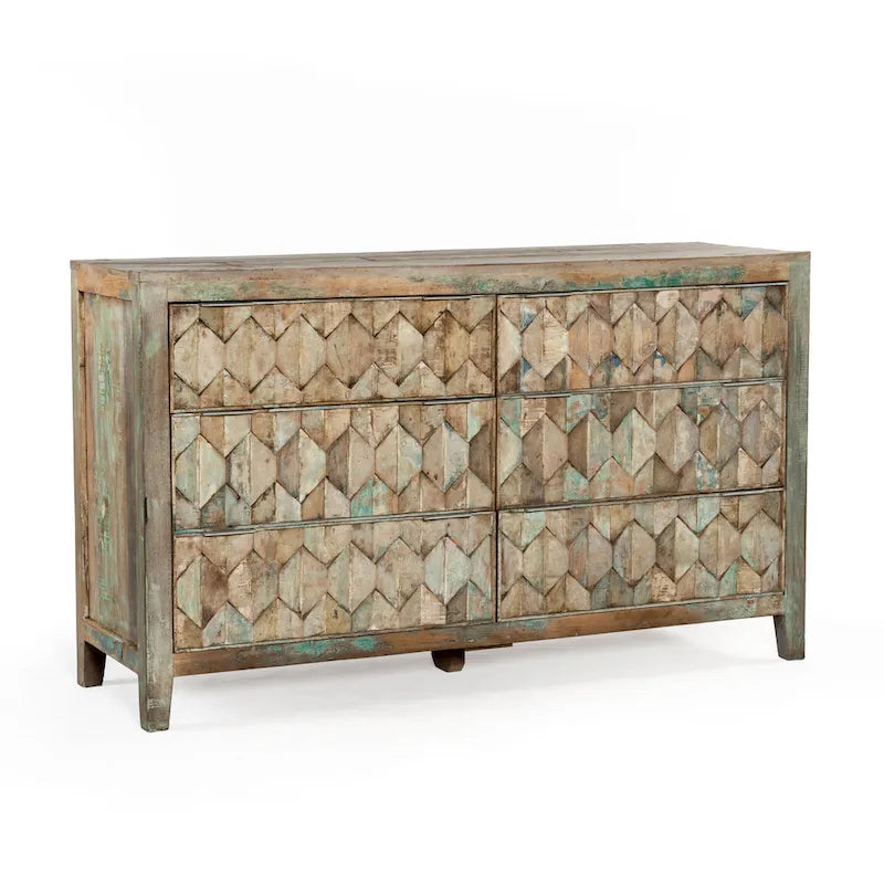 Commode vintage en teck recyclé