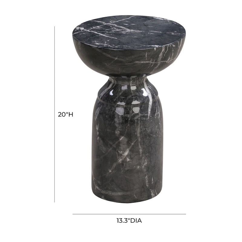 Table d'appoint en marbre noir