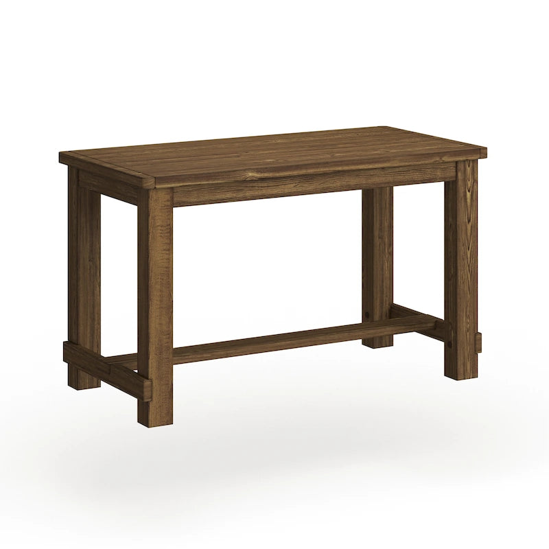 Table hauteur comptoir 60 pouces en bois massif brun rustique