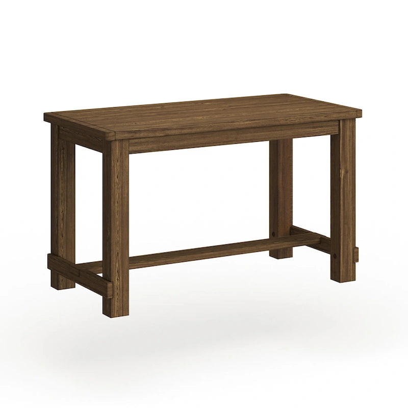 Table hauteur comptoir 60 pouces en bois massif brun rustique