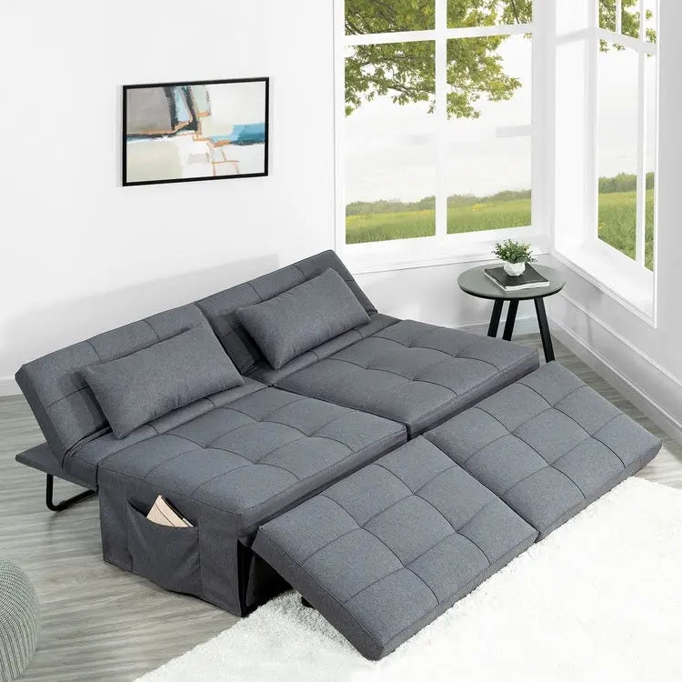 Fauteuil-lit, pouf convertible multifonctionnel 4 en 1