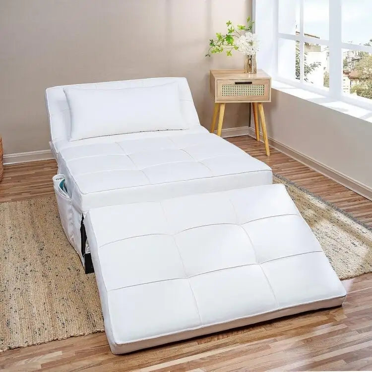 Fauteuil-lit, pouf convertible multifonctionnel 4 en 1