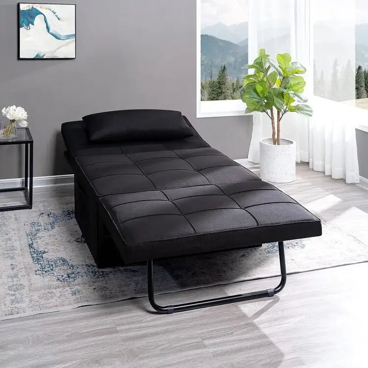 Fauteuil-lit, pouf convertible multifonctionnel 4 en 1