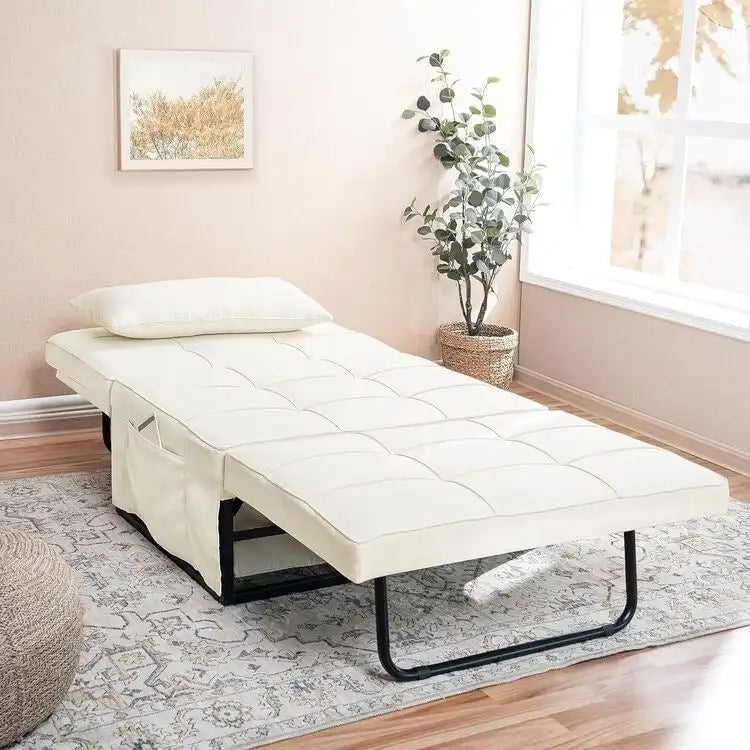 Fauteuil-lit, pouf convertible multifonctionnel 4 en 1