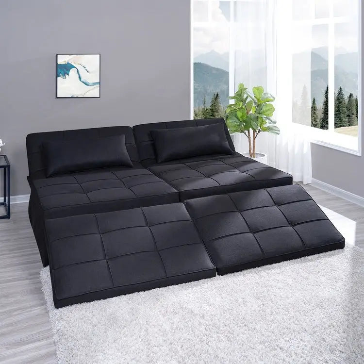 Fauteuil-lit, pouf convertible multifonctionnel 4 en 1