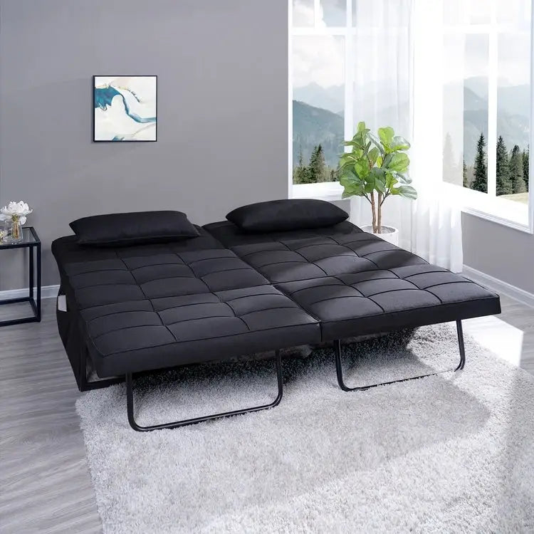 Fauteuil-lit, pouf convertible multifonctionnel 4 en 1