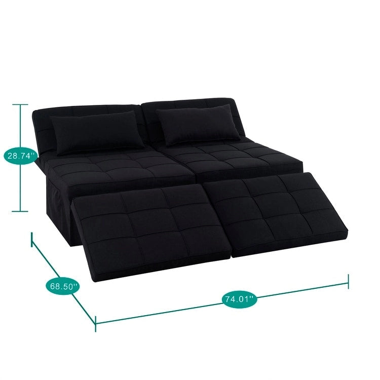 Fauteuil-lit, pouf convertible multifonctionnel 4 en 1