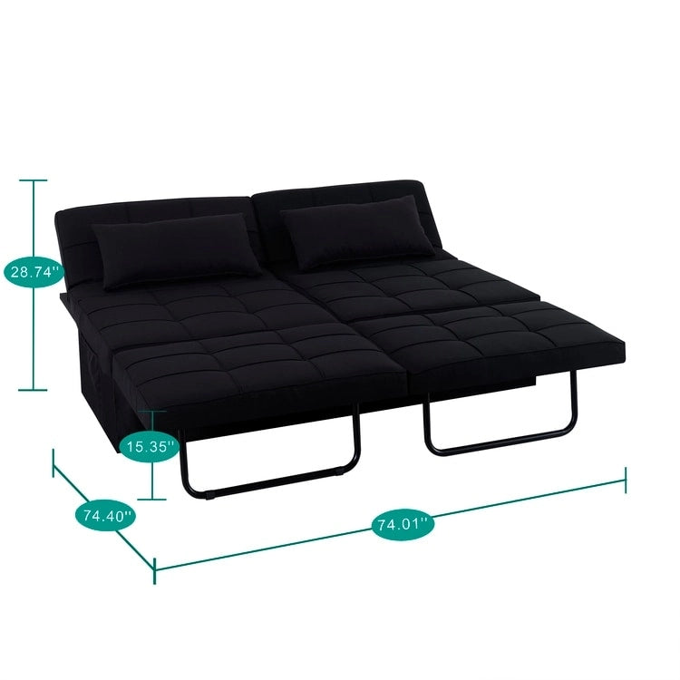 Fauteuil-lit, pouf convertible multifonctionnel 4 en 1