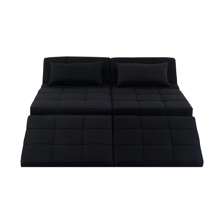 Fauteuil-lit, pouf convertible multifonctionnel 4 en 1
