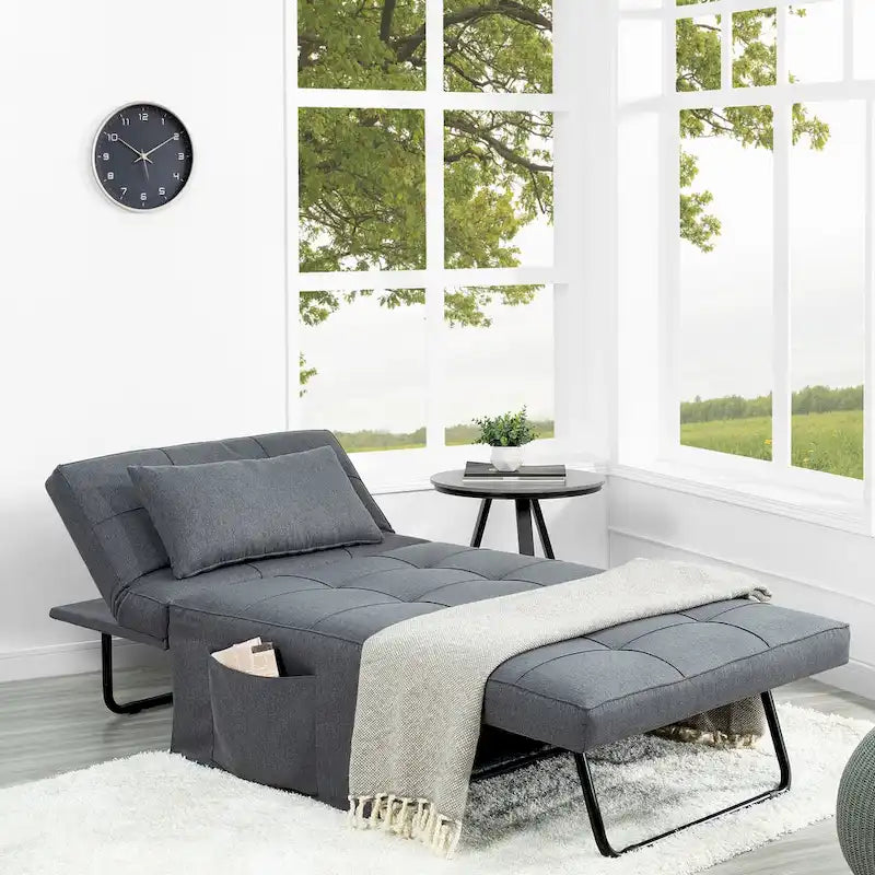 Fauteuil-lit, pouf convertible multifonctionnel 4 en 1