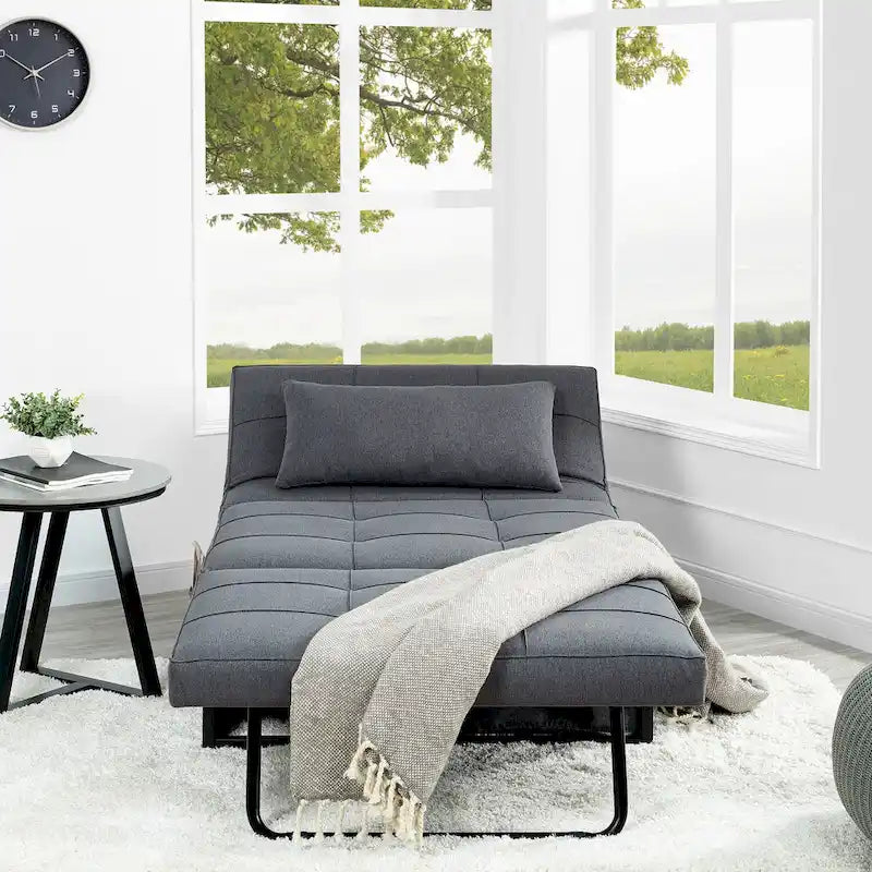 Fauteuil-lit, pouf convertible multifonctionnel 4 en 1