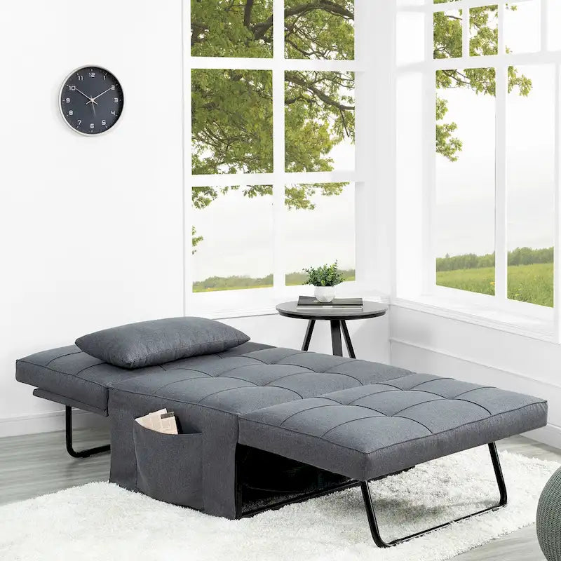 Fauteuil-lit, pouf convertible multifonctionnel 4 en 1