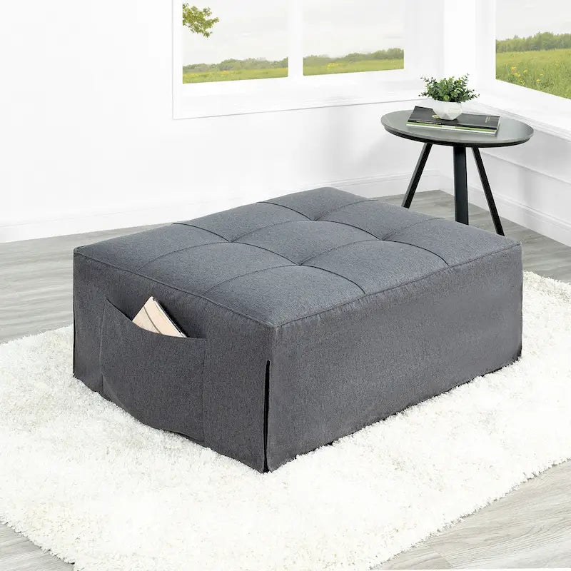 Fauteuil-lit, pouf convertible multifonctionnel 4 en 1