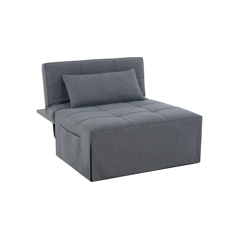 Fauteuil-lit, pouf convertible multifonctionnel 4 en 1