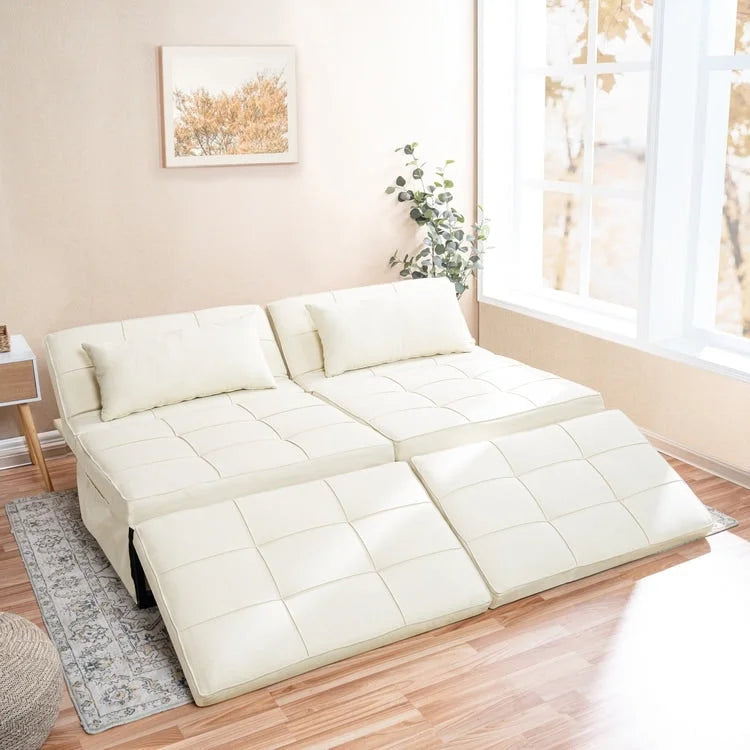 Fauteuil-lit, pouf convertible multifonctionnel 4 en 1