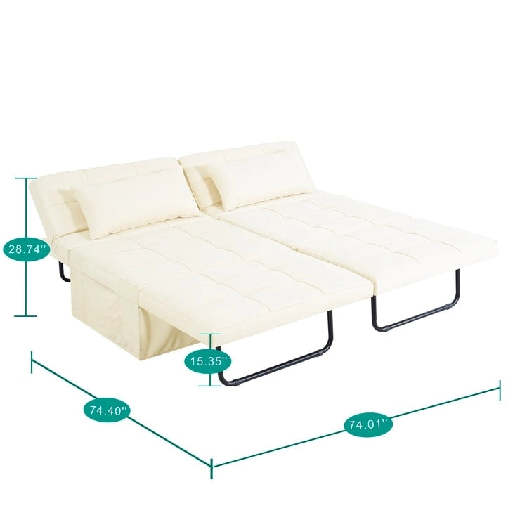 Fauteuil-lit, pouf convertible multifonctionnel 4 en 1