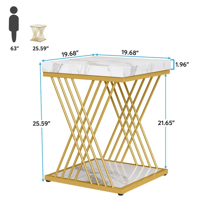 Table d'appoint carrée