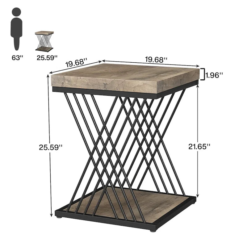 Table d'appoint carrée