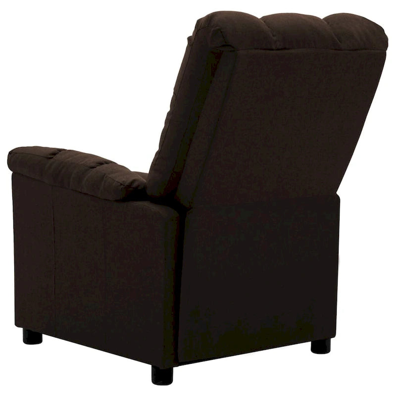 Fauteuil inclinable de massage en tissu marron foncé - 29,1 x 39 x 40,2