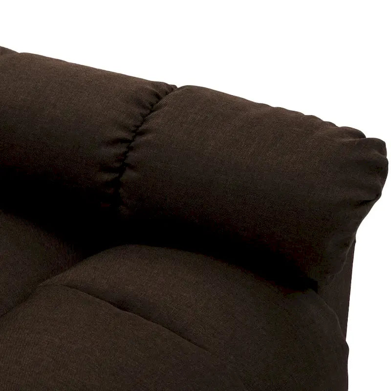 Fauteuil inclinable de massage en tissu marron foncé - 29,1 x 39 x 40,2
