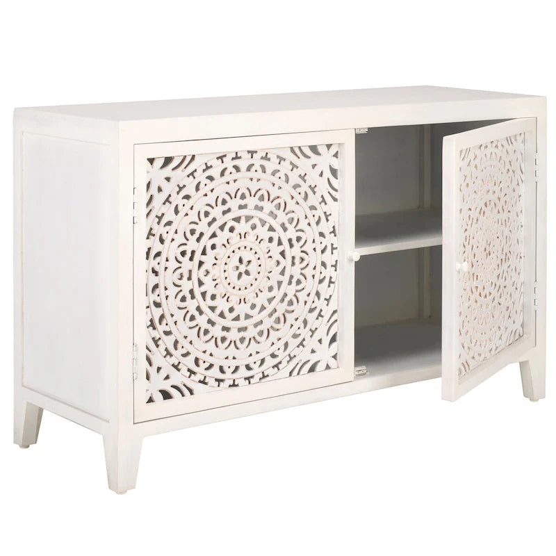 Meuble TV 2 portes 2 étagères