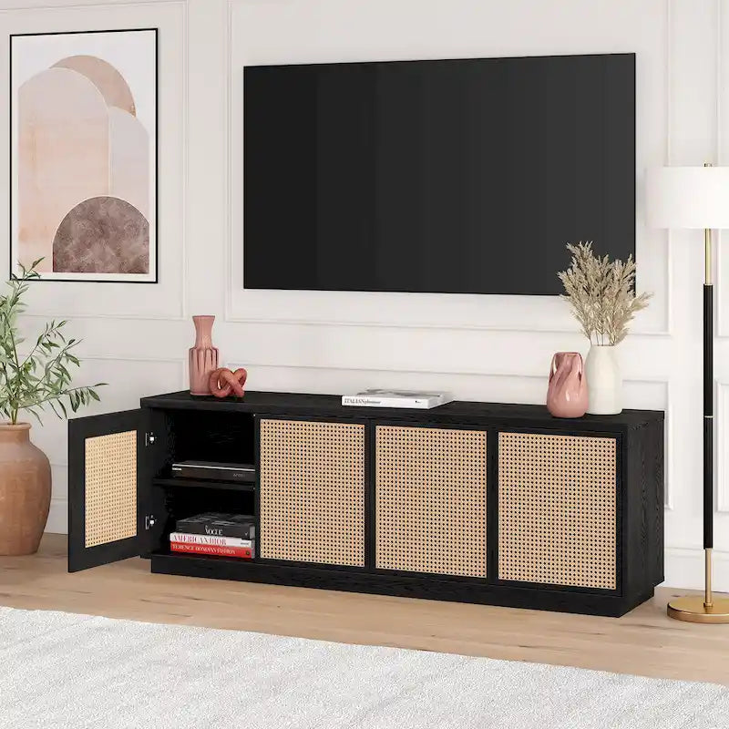Meuble TV rectangulaire pour téléviseurs jusqu'à 78 po - 70 po de largeur