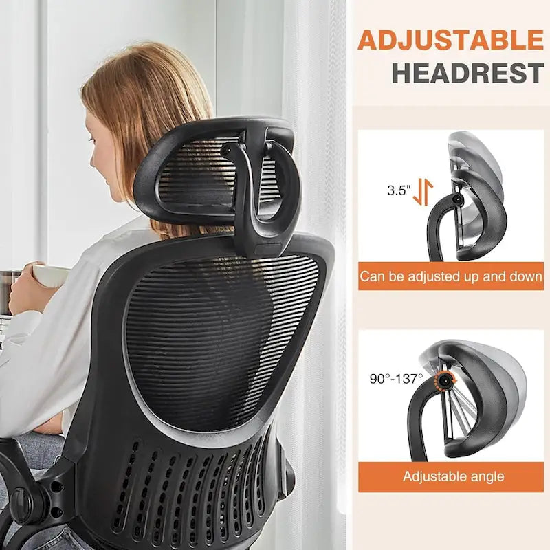 Fauteuil de bureau ergonomique à dossier haut