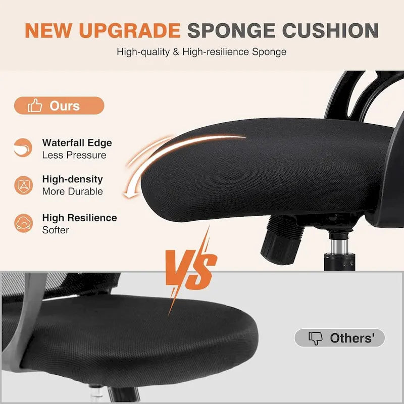 Fauteuil de bureau ergonomique à dossier haut