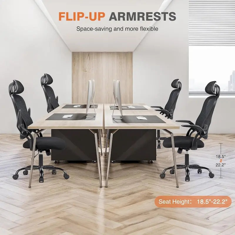 Fauteuil de bureau ergonomique à dossier haut