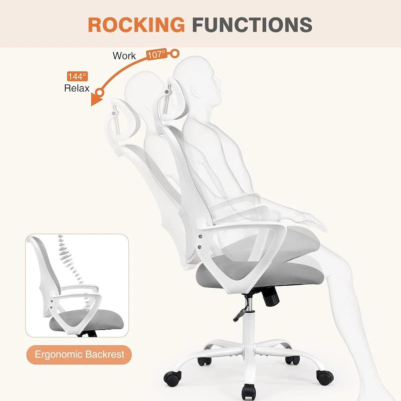 Fauteuil de bureau ergonomique à dossier haut