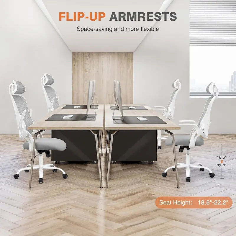 Fauteuil de bureau ergonomique à dossier haut