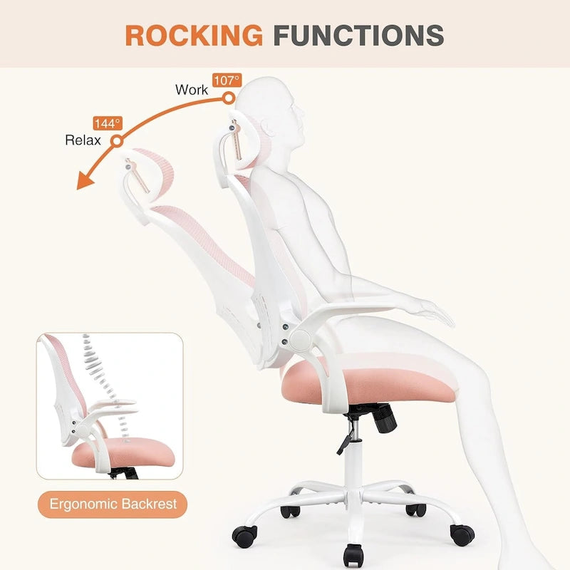 Fauteuil de bureau ergonomique à dossier haut