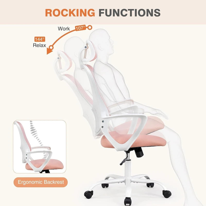 Fauteuil de bureau ergonomique à dossier haut