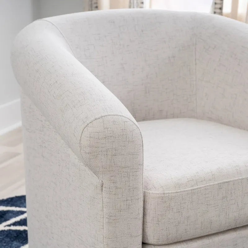 Fauteuil pivotant Bone Fabric Accent