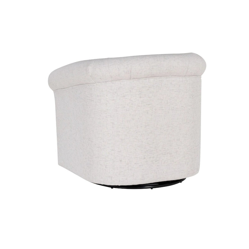 Fauteuil pivotant Bone Fabric Accent
