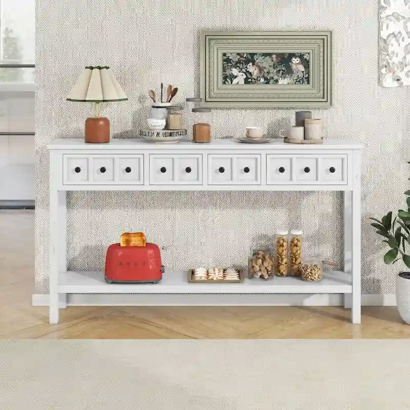 Console d'entrée rustique, 60 Table de canapé longue