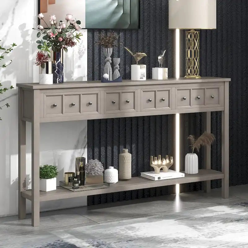 Console d'entrée rustique, 60 Table de canapé longue