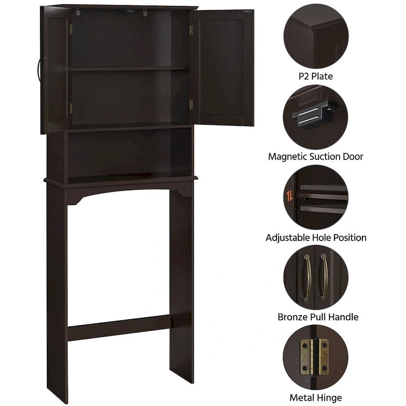 Étagère de rangement gain de place pour toilettes