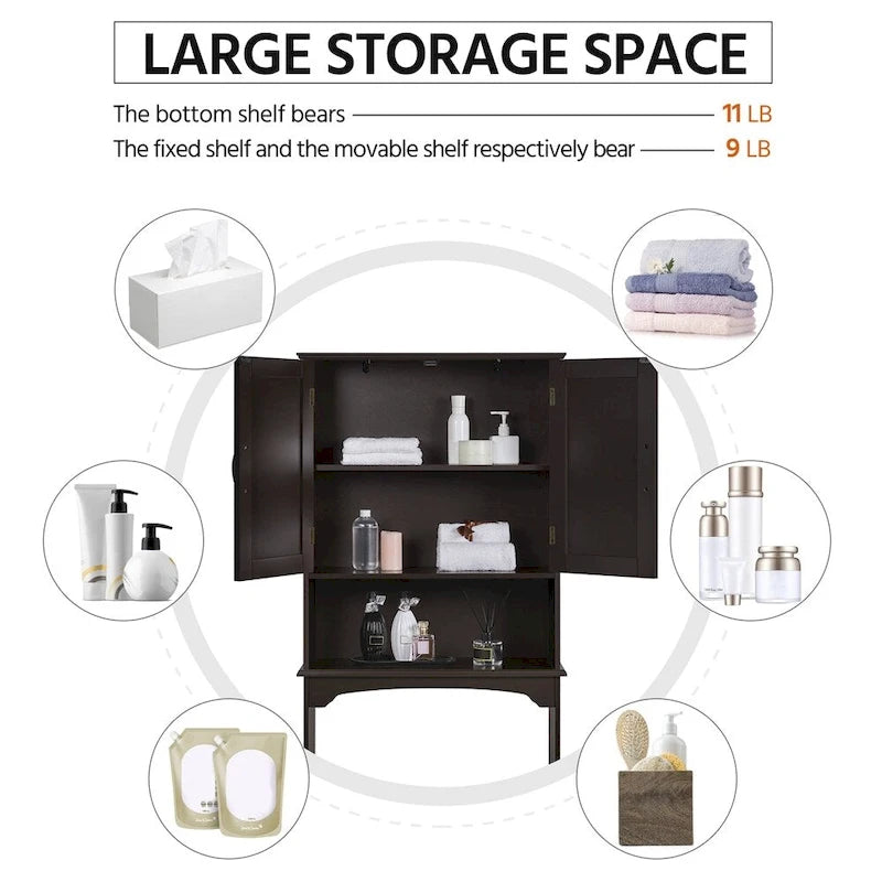 Étagère de rangement gain de place pour toilettes