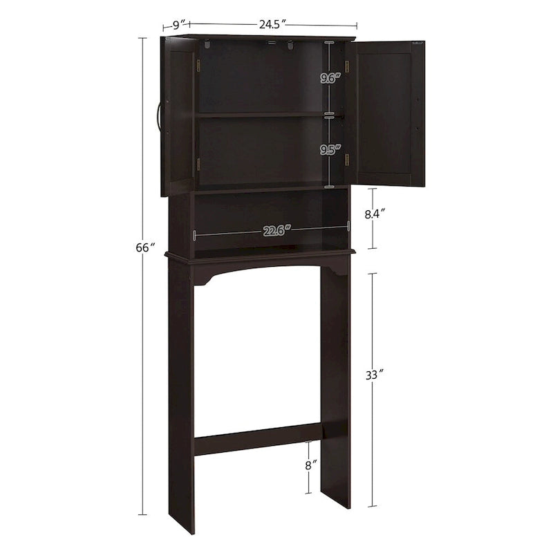 Étagère de rangement gain de place pour toilettes