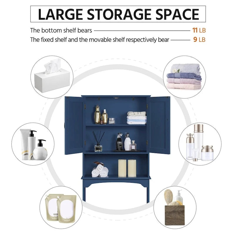 Étagère de rangement gain de place pour toilettes