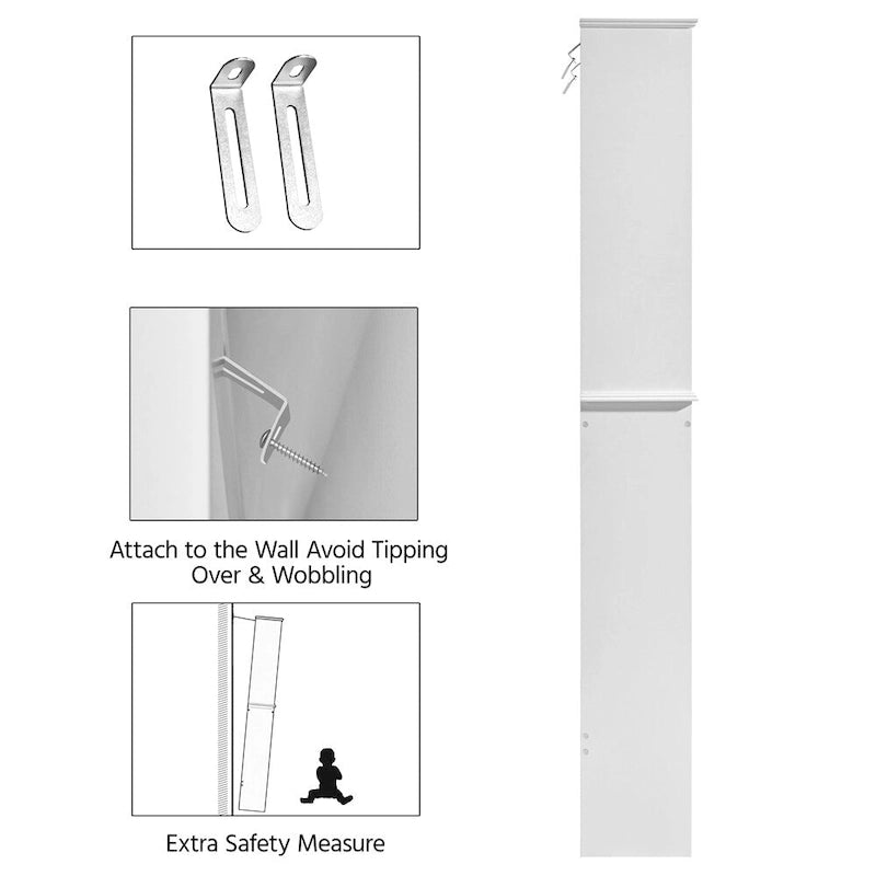 Étagère de rangement gain de place pour toilettes