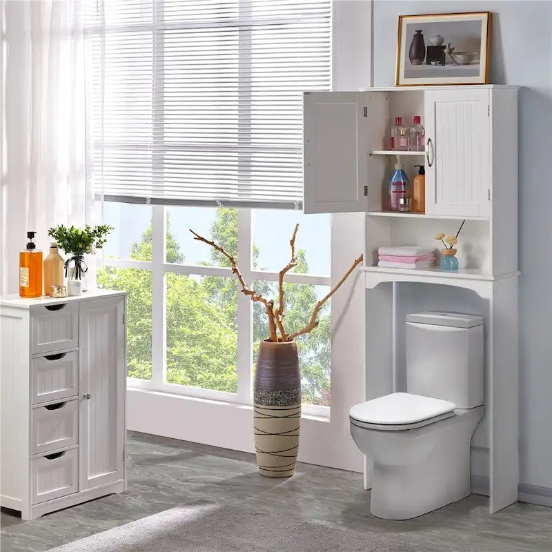 Étagère de rangement gain de place pour toilettes