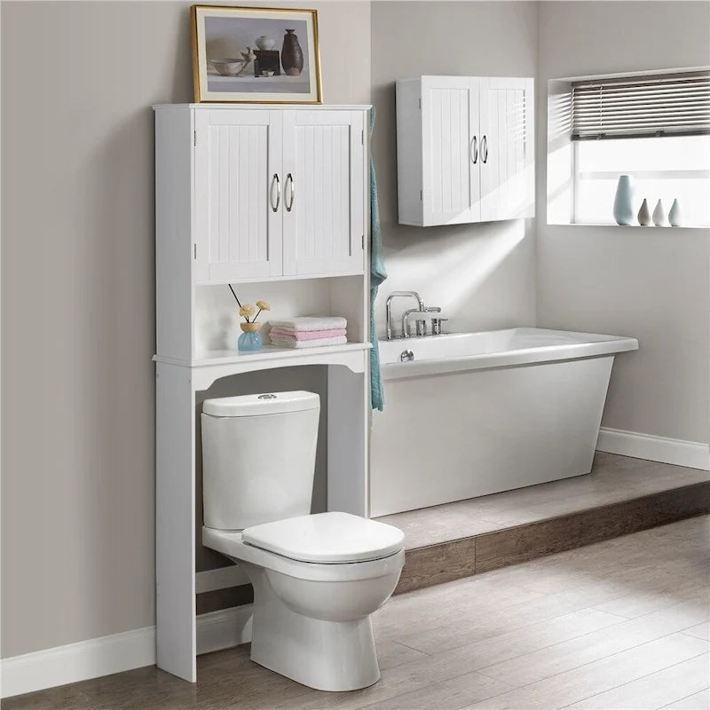 Étagère de rangement gain de place pour toilettes