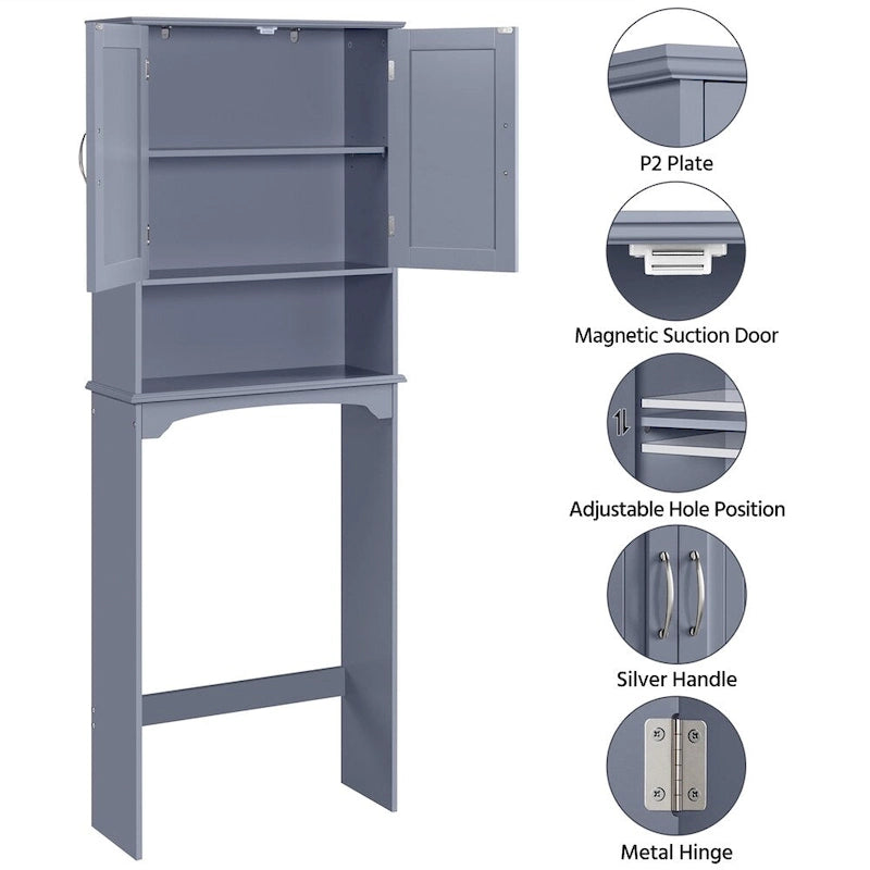 Étagère de rangement gain de place pour toilettes