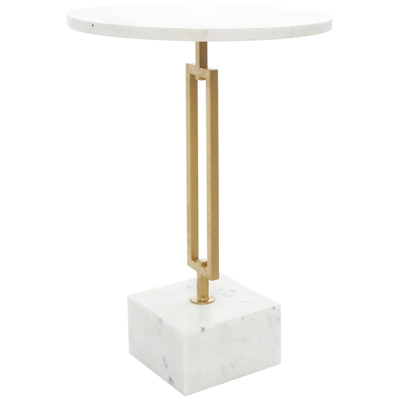Table d'appoint géométrique en marbre