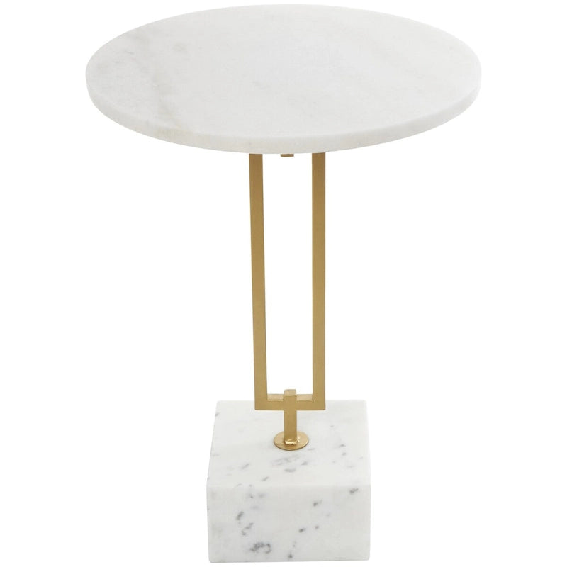 Table d'appoint géométrique en marbre