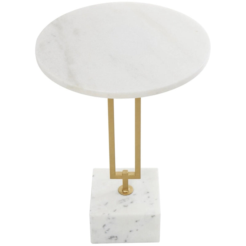 Table d'appoint géométrique en marbre
