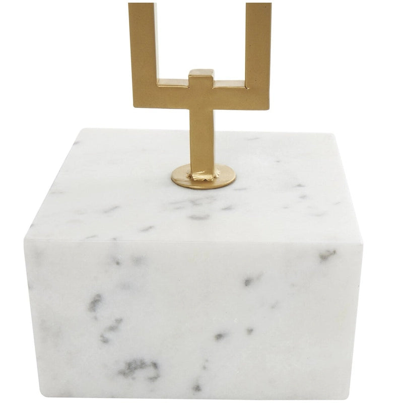 Table d'appoint géométrique en marbre